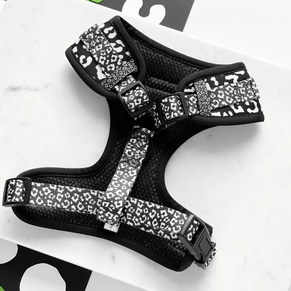 Cocopup London's Adjustable Neck Harness (Black Leopard)