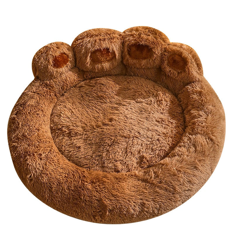 Plush Paw-shaped Dog Bed