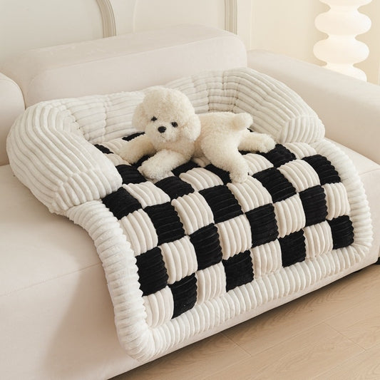 Chessboard Grid Sofa Cushion