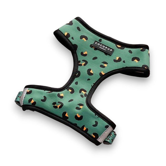 Cocopup London's Adjustable Neck Harness (Khaki Leopard)