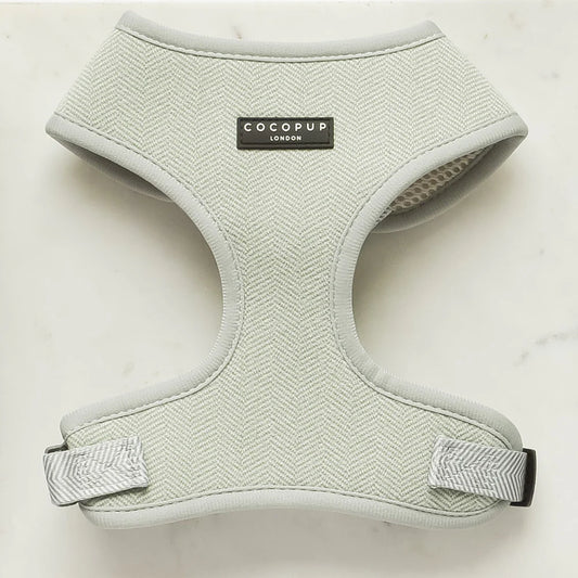 Cocopup London's Adjustable Neck Harness (Sage Tweed)