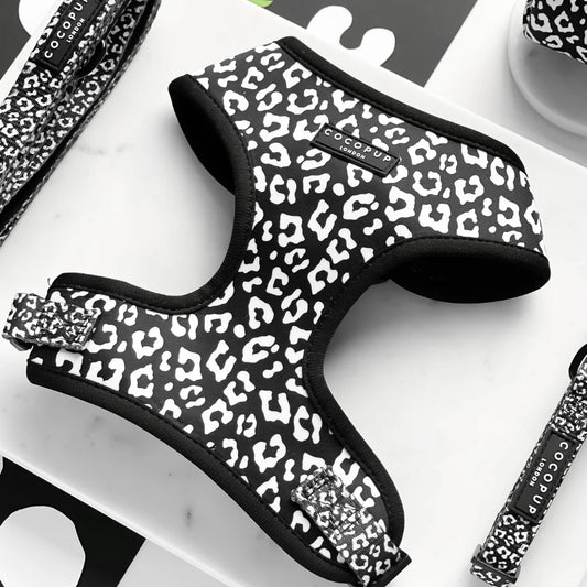 Cocopup London's Adjustable Neck Harness (Black Leopard)